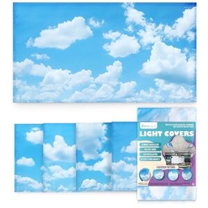 Classroom Blue Sky Cloud Light Covers 4 pack